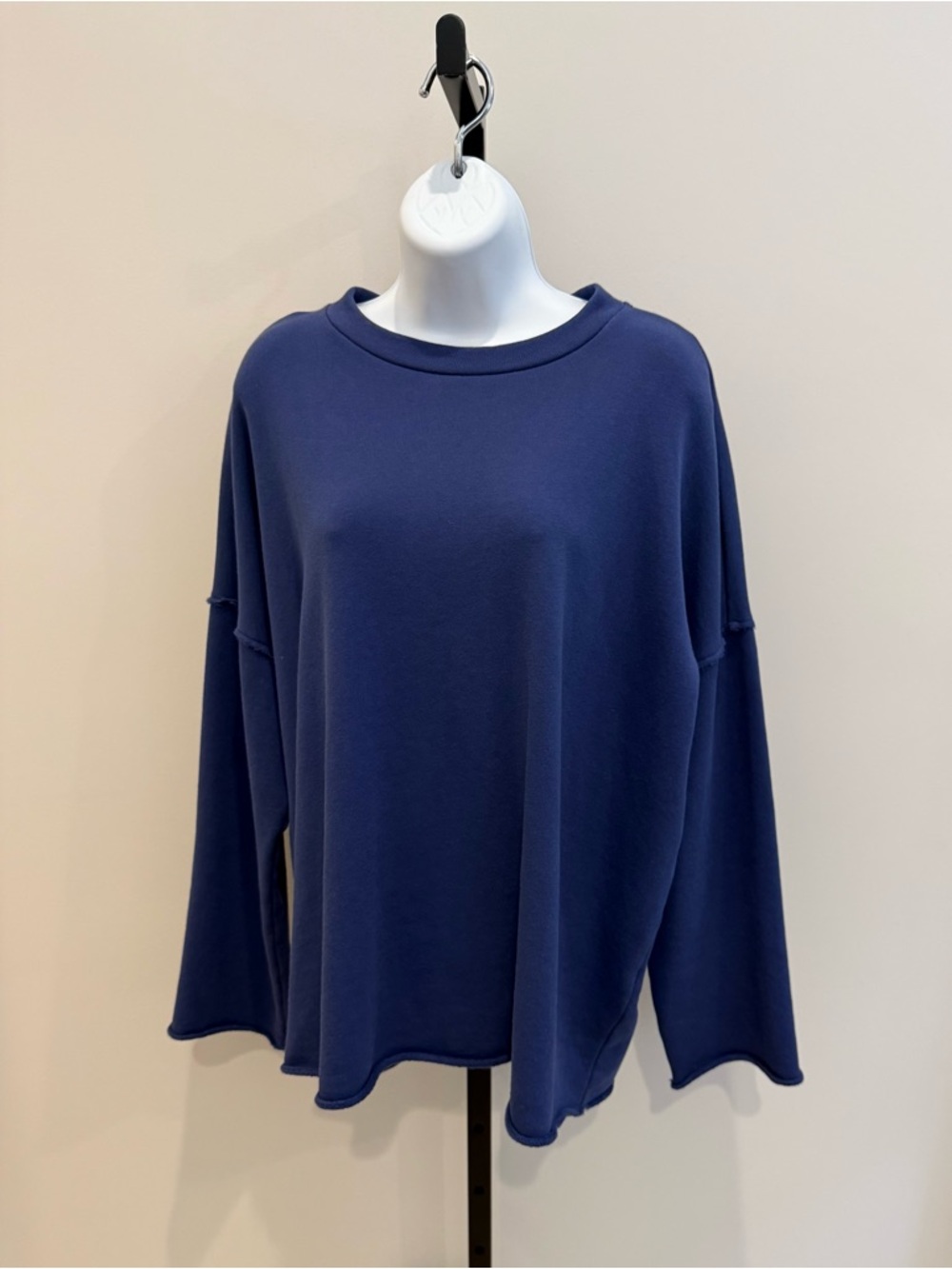 Eileen Fisher Women's Blue Relaxed Long-Sleeve Top